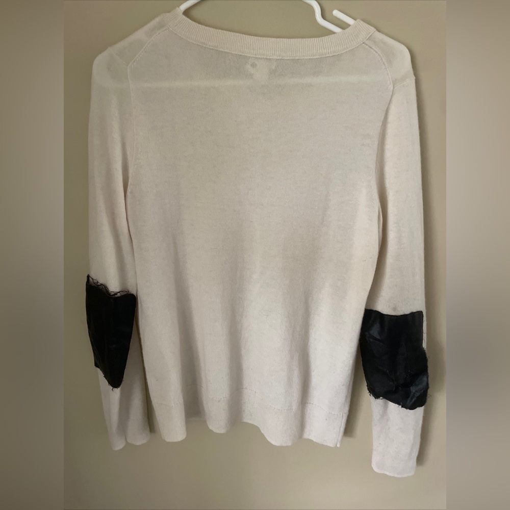 J. Crew Womens Soft Knit Pullover Sweater Elbow Patches Crew Neck Wool Blend M